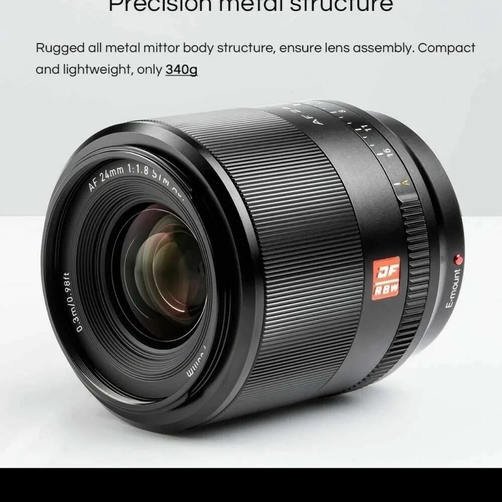 Viltrox 24mm F1.8 AF Full Frame Wide Angle Portrait Lens for Sony E FE A9 Camera